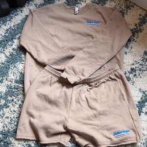 Butterfinger Brown Sweatshirt and Shorts Set